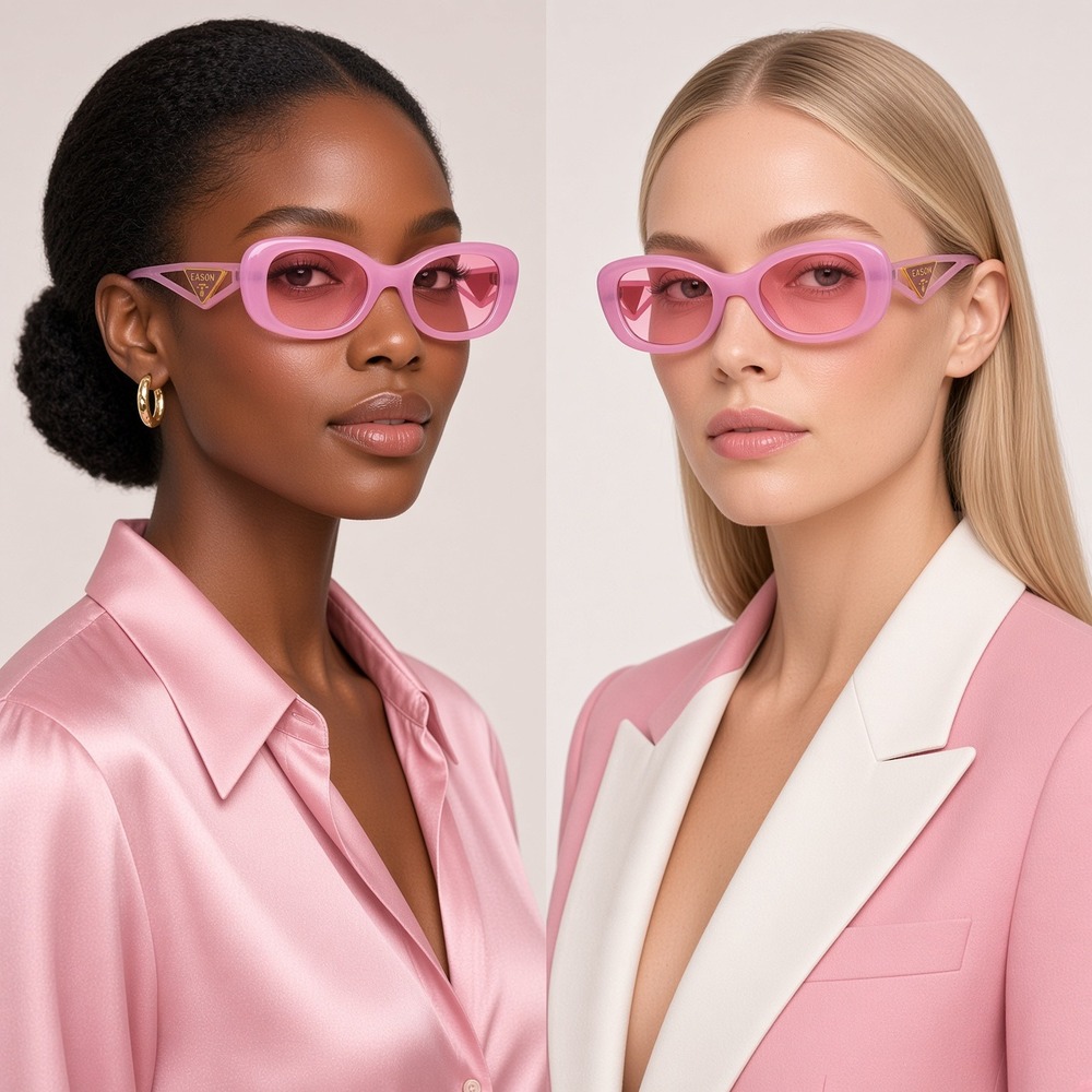 Sunglasses Pink Frame Fashion Designer Shades Women's Street Wear Party Beach